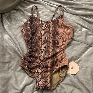 PilyQ NWT Kids Snake Print One Piece Swimsuit